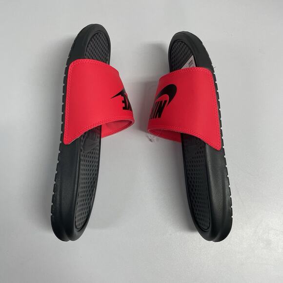Nike Benassi JDI 343880 605 Size 14 Men Red Orbit Black Slide Sandal Slippers main image 7